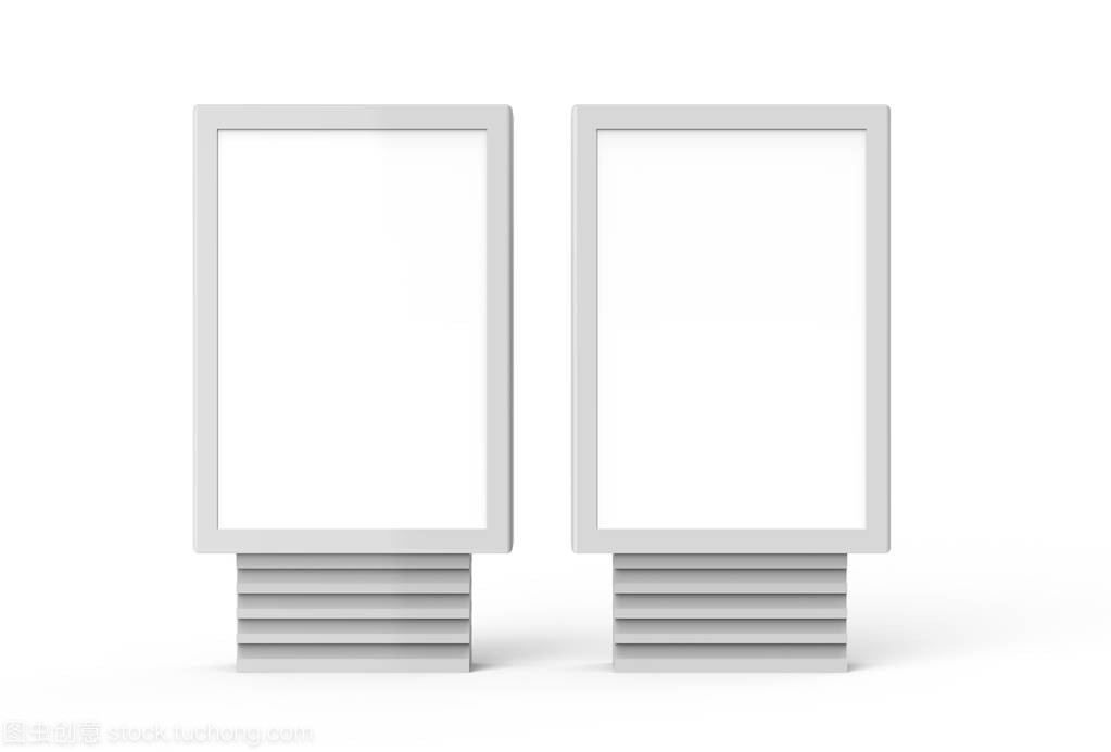 两个空白灯箱广告牌的无限可能